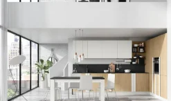 Cucina grigio moderna lineare Quadra Colombini casa in Offerta Outlet