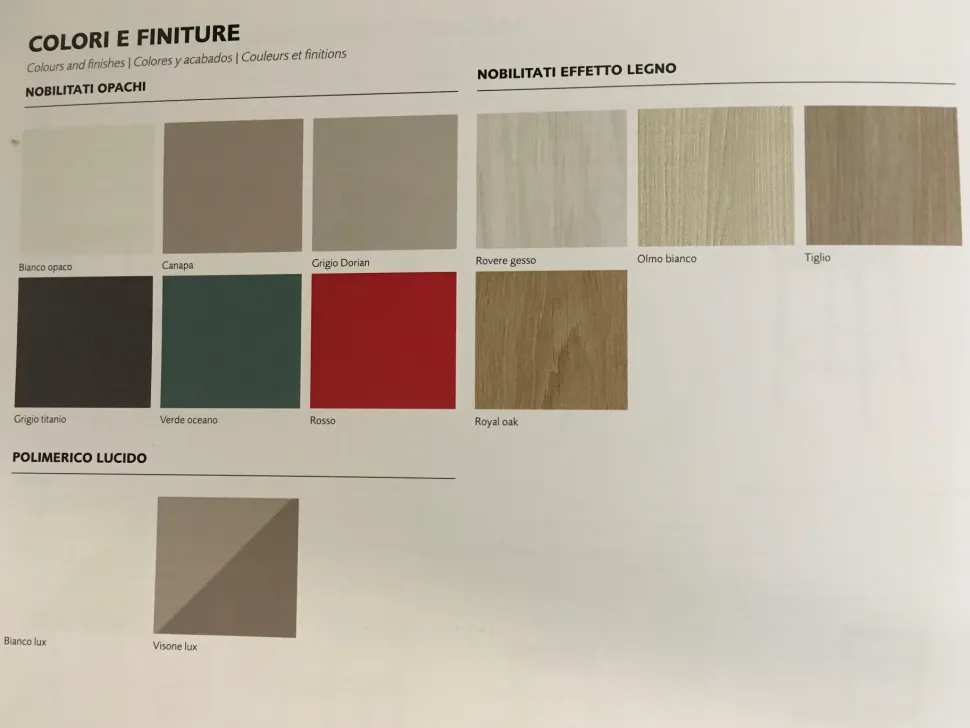 Cucina grigio moderna lineare Quadra Colombini casa in Offerta Outlet