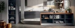 Cucina grigio moderna lineare Genesi Home cucine