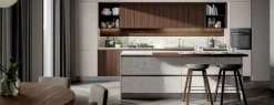 Cucina grigio moderna lineare Genesi Home cucine