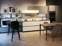 Cucina grigio moderna lineare Stosa Metropolis