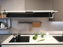 Cucina grigio moderna lineare Stosa Metropolis