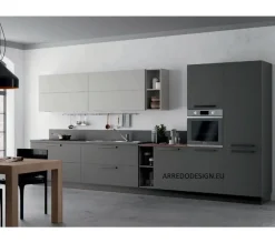 Cucina grigio moderna lineare Pd15 * Artigianale in offerta
