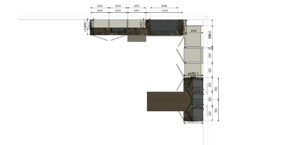 Cucina in laminato opaco Miton a PREZZI OUTLET