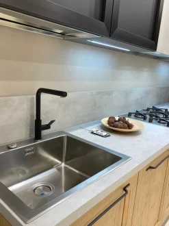 Cucina industriale rovere chiaro Arredo3 lineare Asia in Offerta Outlet