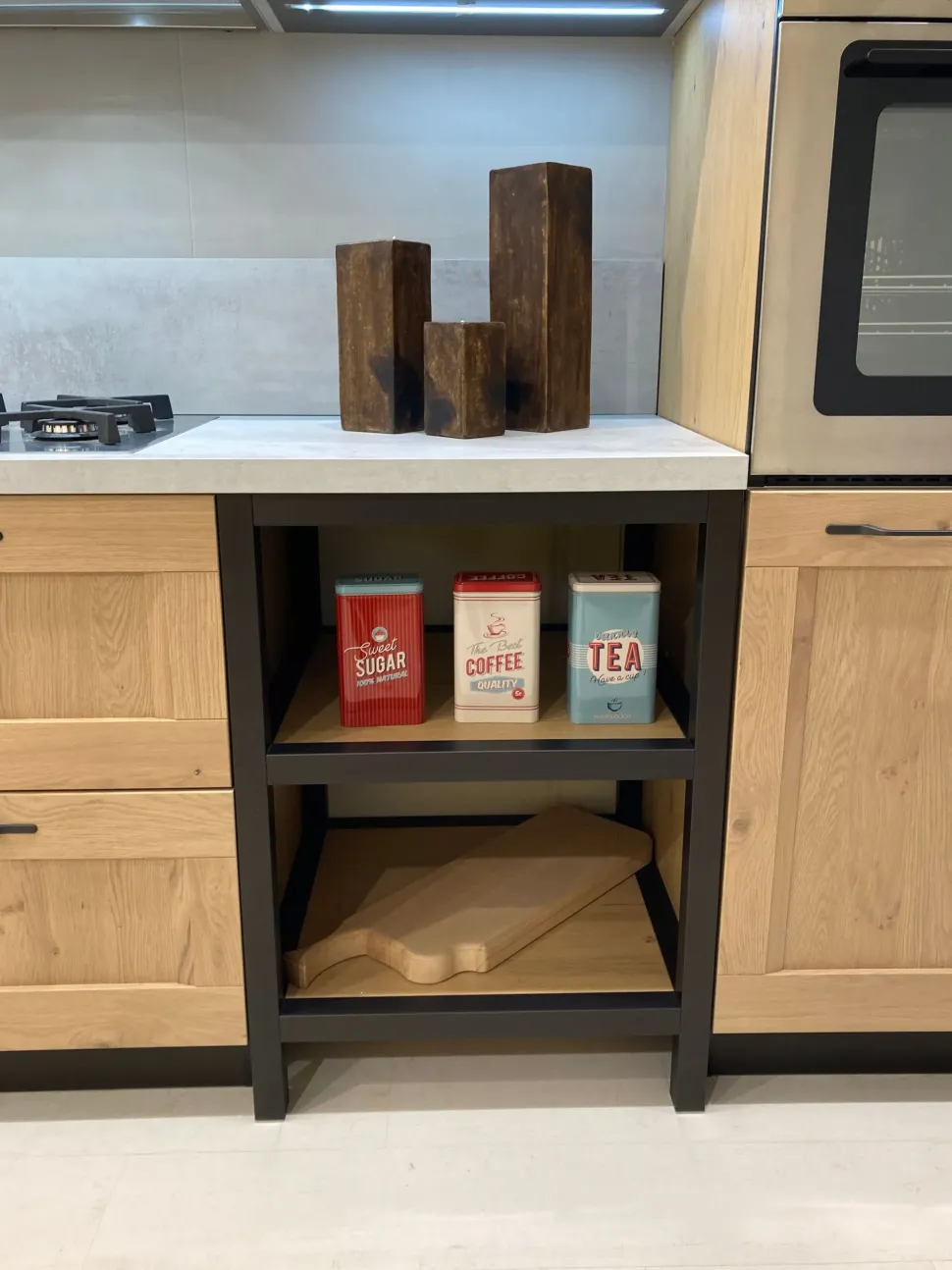 Cucina industriale rovere chiaro Arredo3 lineare Asia in Offerta Outlet