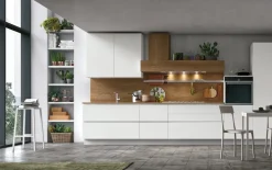 Cucina Infinity moderna rovere chiaro lineare Stosa scontata 25%