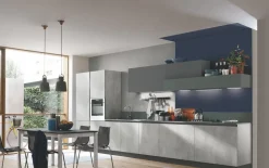 Cucina Infinity moderna rovere chiaro lineare Stosa scontata 25%