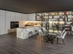 Cucina Klab 01 outlet con penisola Diotti.com con uno sconto imperdibile