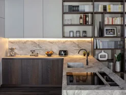 Cucina Klab 01 outlet con penisola Diotti.com con uno sconto imperdibile