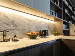 Cucina Klab 01 outlet con penisola Diotti.com con uno sconto imperdibile