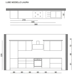 Cucina Laura lineare Lube cucine con un ribasso imperdibile