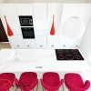 Cucina Line  design bianca Astra con isola scontata 47%