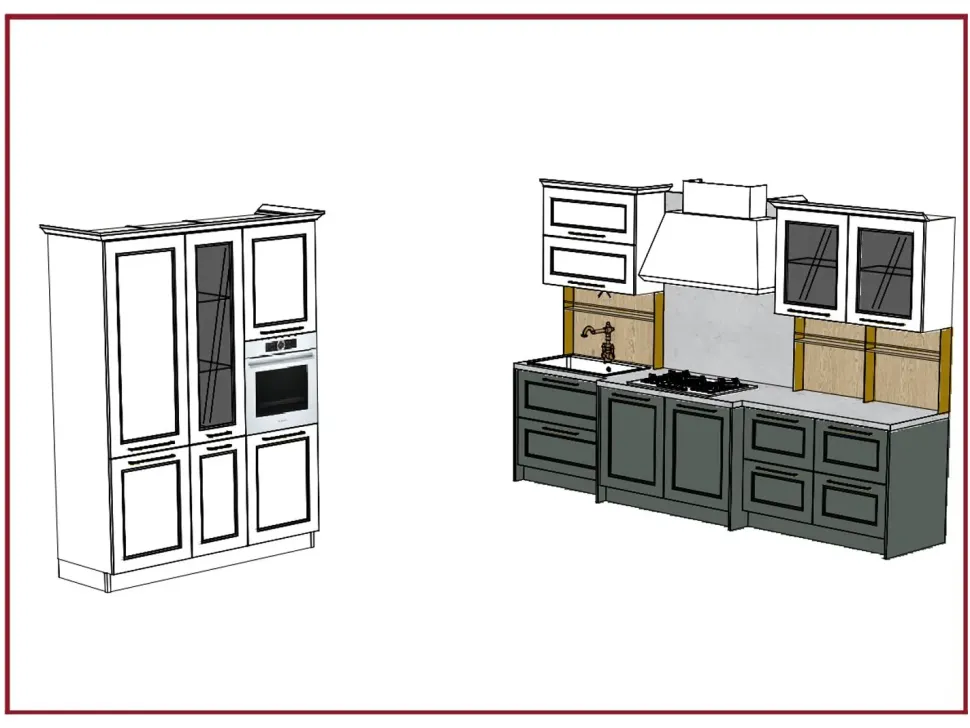 CUCINA lineare Arredo3 Meg SCONTATA 52%