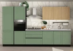 CUCINA lineare Artigianale Cucina artigianale con elettrodomestici  SCONTATA 45%