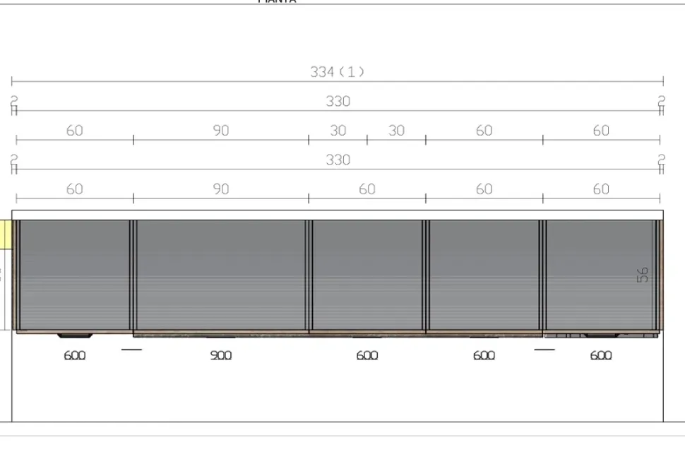 Cucina lineare Capri quercia e grigio cenere Imab group con uno sconto vantaggioso
