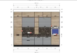 Cucina lineare Capri quercia e grigio cenere Imab group con uno sconto vantaggioso