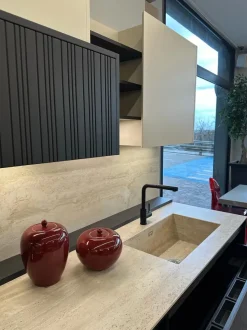 Cucina lineare design rovere moro Binova Bluna