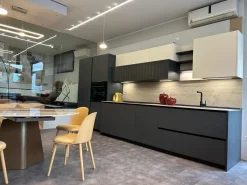 Cucina lineare design rovere moro Binova Bluna