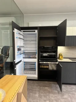 Cucina lineare design rovere moro Binova Bluna