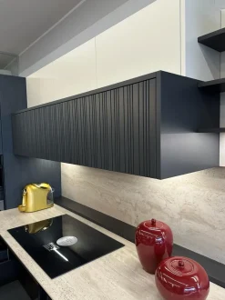 Cucina lineare design rovere moro Binova Bluna
