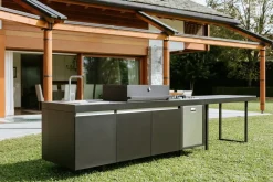 Cucina lineare in acciaio modello Cucina da esterno agher  ad un prezzo riservato