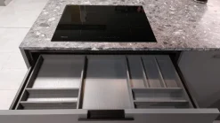 Cucina lineare in laccata opaco a prezzo scontato 45%