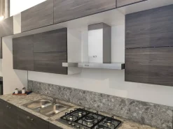 Cucina lineare in laminato materico a prezzo scontato 58%