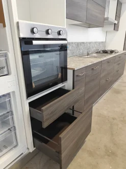 Cucina lineare in laminato materico a prezzo scontato 58%