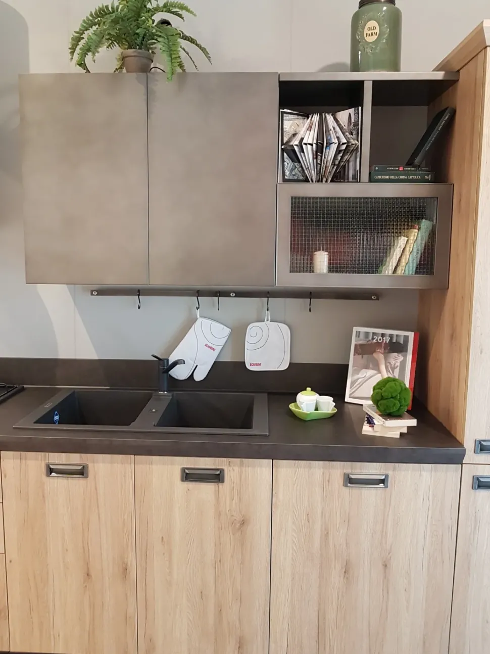 Cucina lineare in laminato materico altri colori Diesel a prezzo scontato