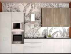 Cucina lineare in laminato materico a prezzo ribassato 48%