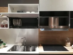 Cucina lineare in laminato materico altri colori Immagina head a prezzo ribassato