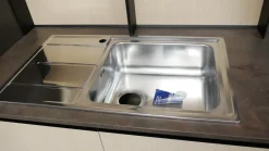 Cucina lineare in laminato materico grigia Cucina modello ginevra ciao cucina a prezzo ribassato