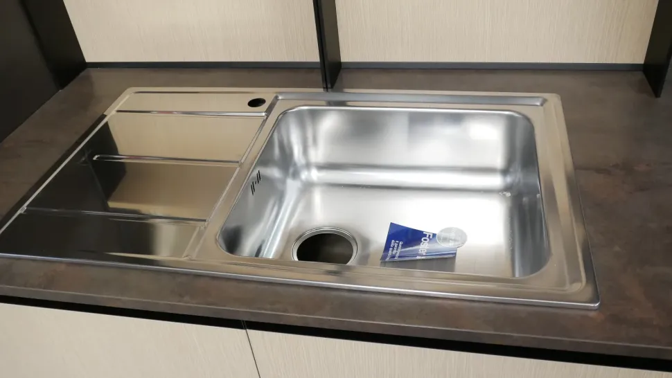 Cucina lineare in laminato materico grigia Cucina modello ginevra ciao cucina a prezzo ribassato