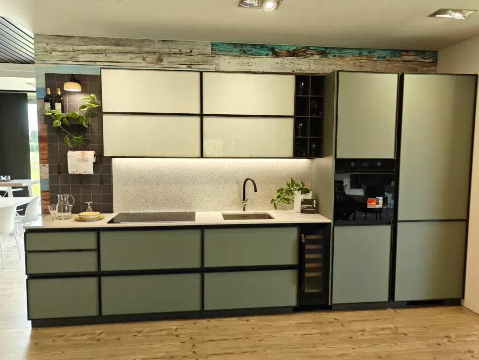 Cucina lineare in laminato opaco altri colori Jeometrica a prezzo scontato
