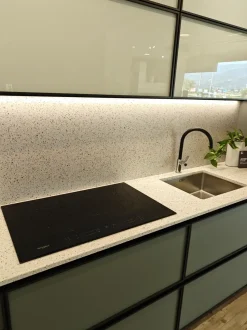 Cucina lineare in laminato opaco altri colori Jeometrica a prezzo scontato