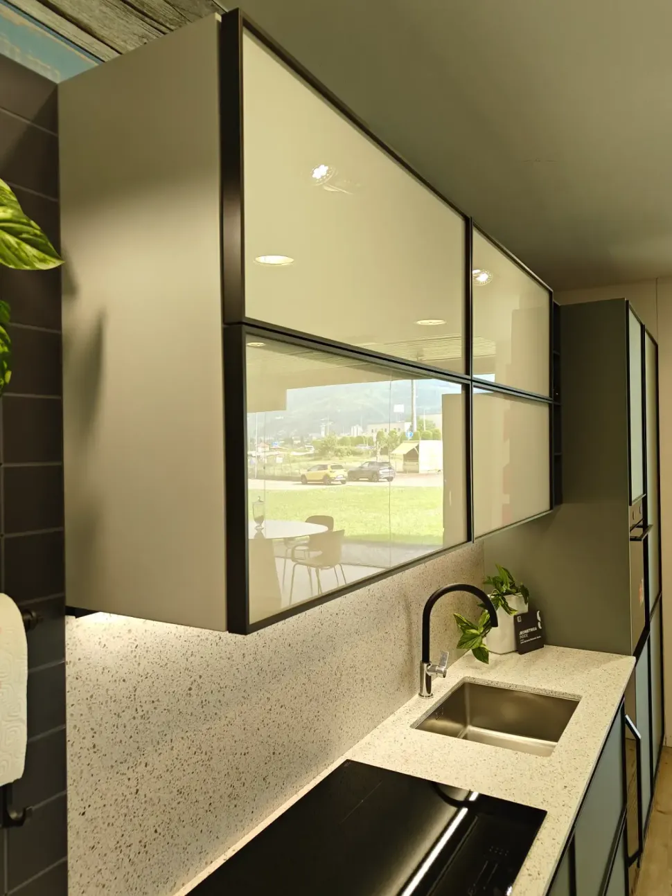 Cucina lineare in laminato opaco altri colori Jeometrica a prezzo scontato