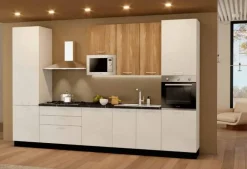 Cucina lineare in laminato materico a prezzo scontato 50%