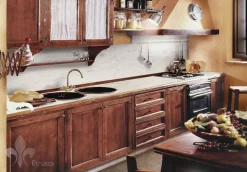 Cucina lineare in legno a prezzo scontato 40%