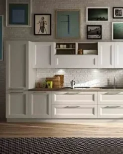 Cucina lineare in legno a prezzo scontato 33%