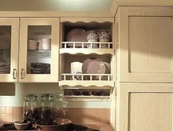 Cucina lineare in legno noce Provenza a prezzo scontato