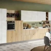 Cucina lineare in legno rovere chiaro Jey feel 01 a prezzo scontato