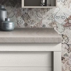 Cucina lineare in legno tortora Elsa a prezzo scontato