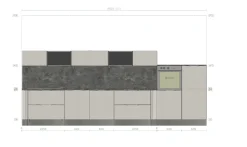 Cucina lineare in nobilitato grigio Paragon a prezzo ribassato