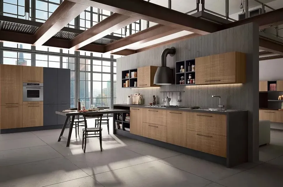 Cucina lineare in nobilitato a prezzo ribassato 30%