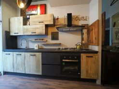 Cucina lineare industriale rovere chiaro Collezione esclusiva Cuicna industrial jupiter moderna   a soli 4990€