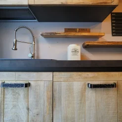 Cucina lineare industriale rovere chiaro Collezione esclusiva Cuicna industrial jupiter moderna   a soli 4990€