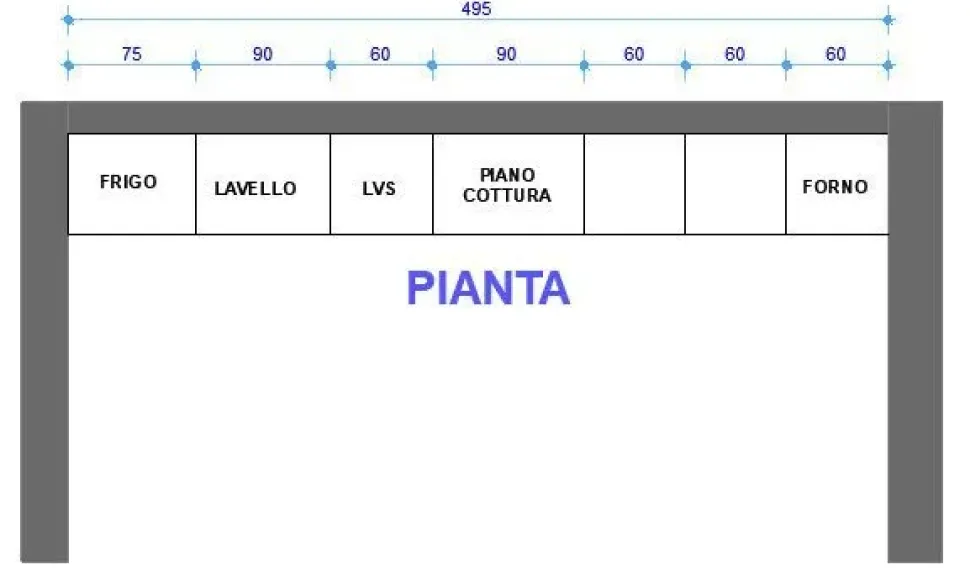 Cucina lineare Line Astra con uno sconto vantaggioso