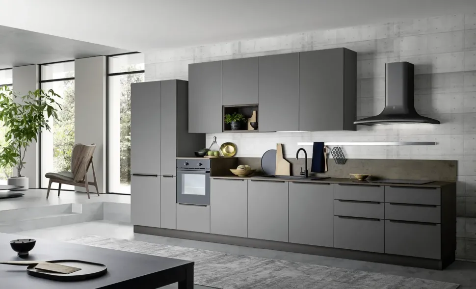 Cucina lineare moderna altri colori Ar-due Easy a soli 4450 Euro