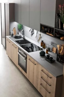 Cucina lineare moderna Cucina mod.sky in laminato di ar.tre cucine in promo-sconto 40% Ar-tre a prezzo ribassato